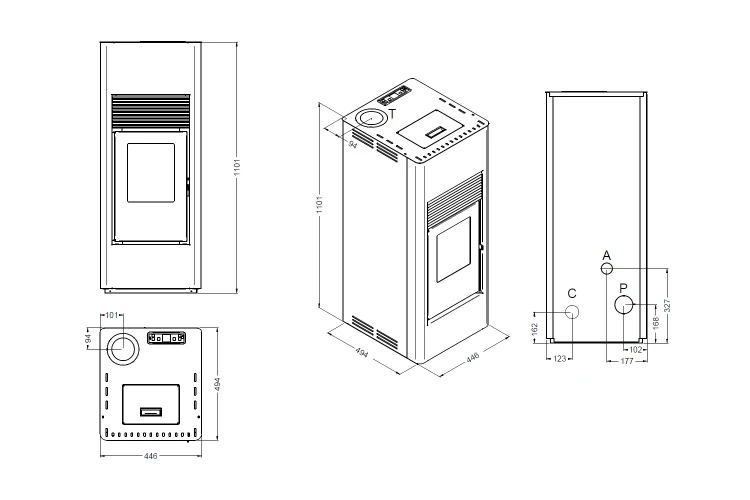 Piec-na-pellet-Eva-Calor-Marisa-2.0-80-kW-z-dystrybucja-powietrza-rysunek-techniczny.png.webp